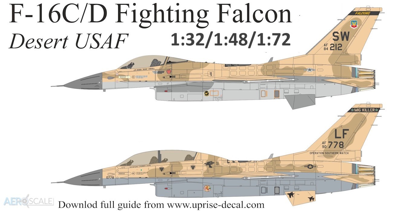 Decals: F-16C/D Desert Schemes