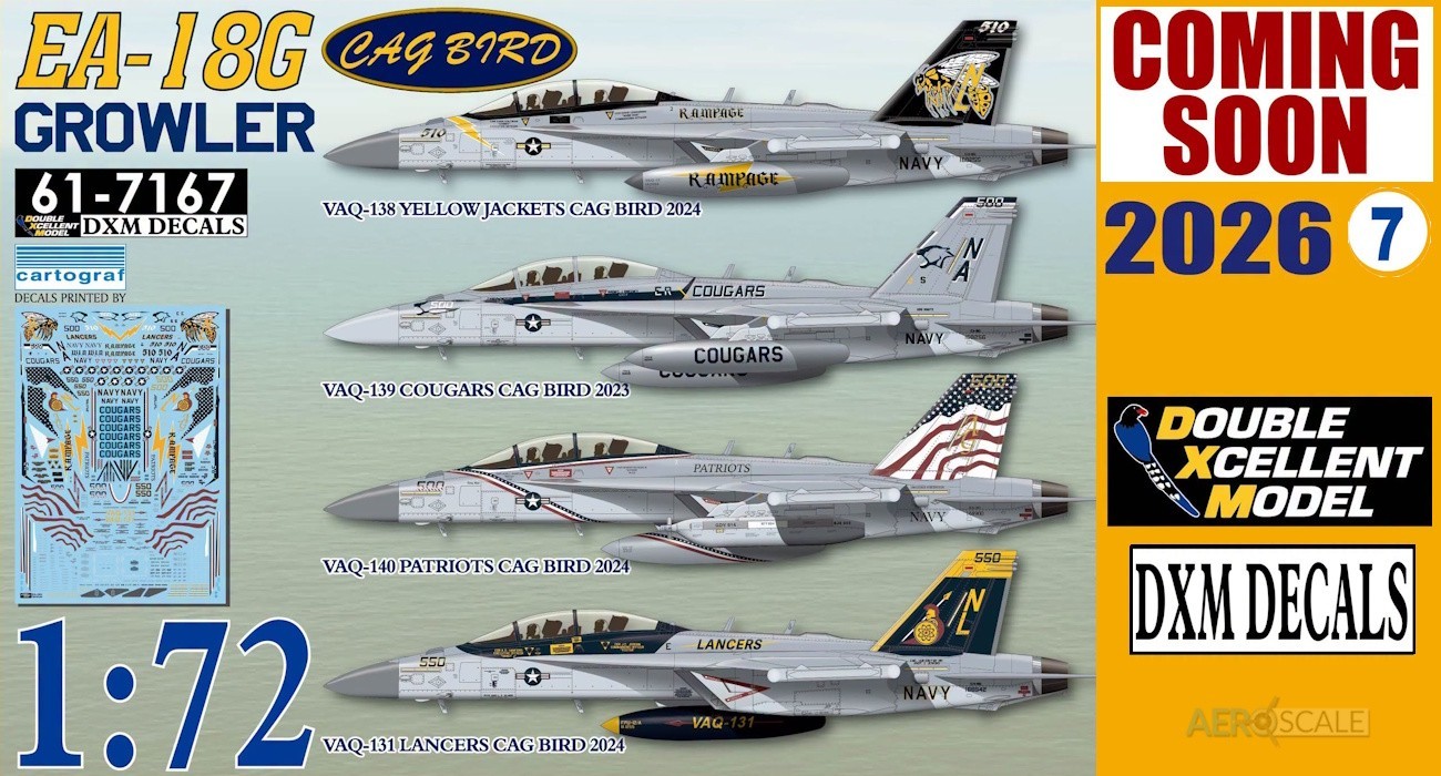 Decals: USN EA-18G Growler CAG Birds