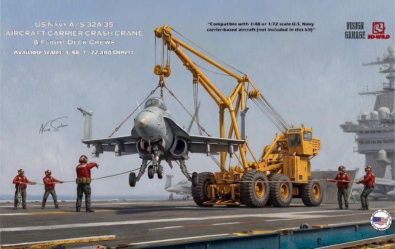 USN A/S 32A-35 Aircraft Carrier Crash Crane 