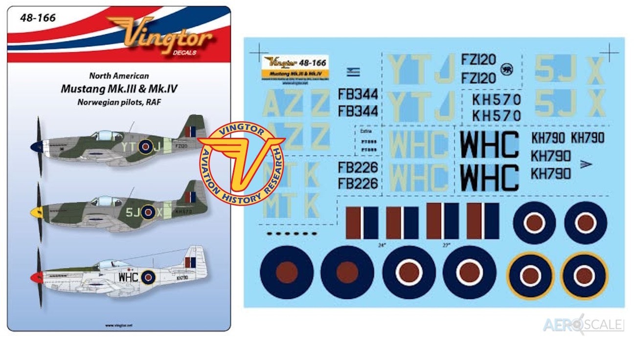 Decals: RAF Mustangs - Flown By Norwegian Pilots
