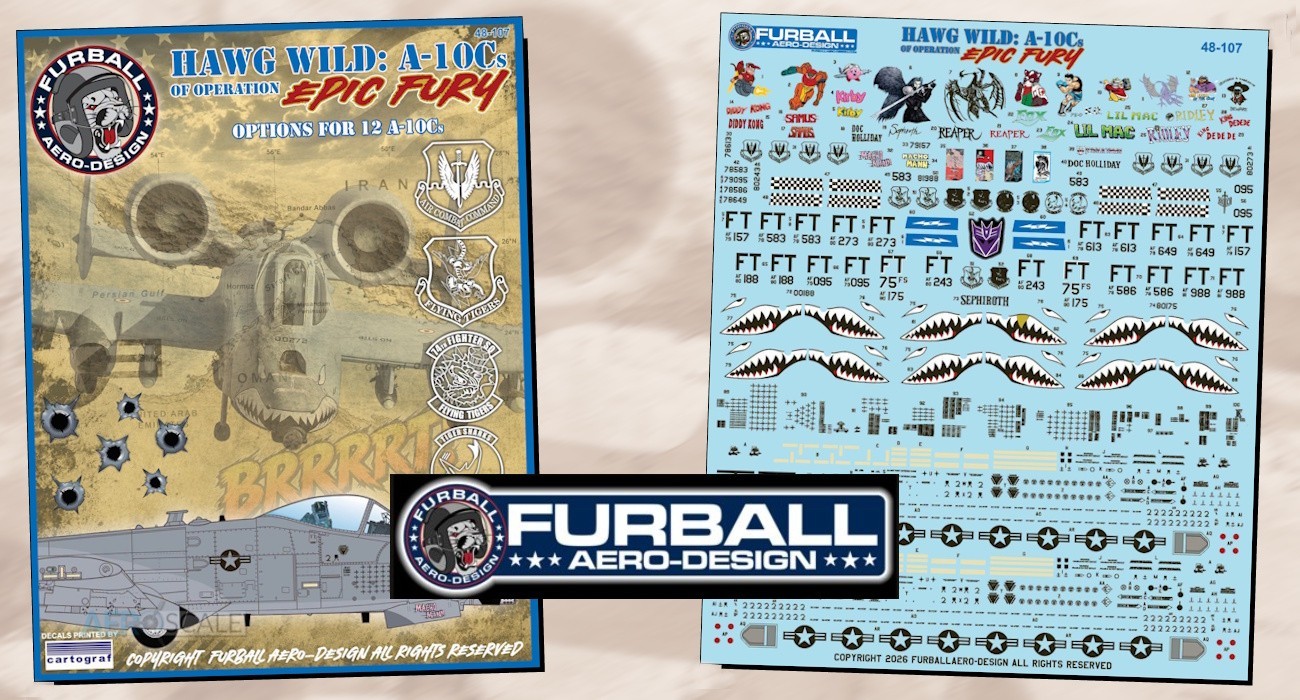 Decals: “Hawg Wild: A-10Cs of Operation Epic Fury”